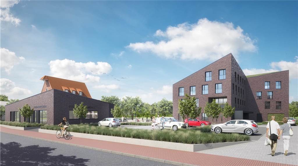 Mühlenplatz: Gastronomie, Wohnen und Praxen am Berkelufer Blick von der Burgstraße auf das geplante Projekt