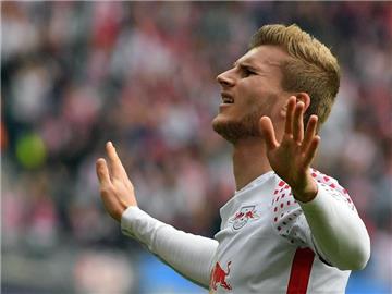 Von der Rotation verschont: Leipzigs Nationalspieler Timo Werner spielte schon wieder von Anfang an. Foto: Hendrik Schmidt