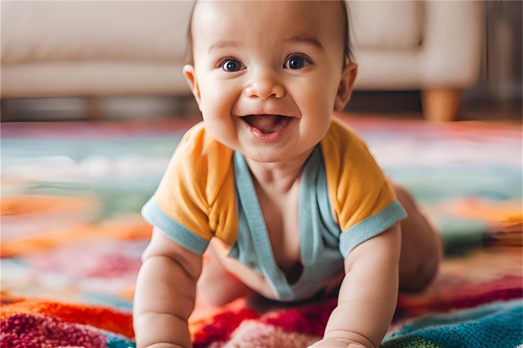 Land kürzt Hilfen: Große Sorgen um Familienbildung in Haltern Kleines Kind spielt lachend auf einer Decke.