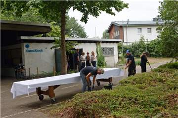 Vor allem die Mitarbeiter der Dorstener Arbeit sind bei den Umbau-Arbeiten im Einsatz. 