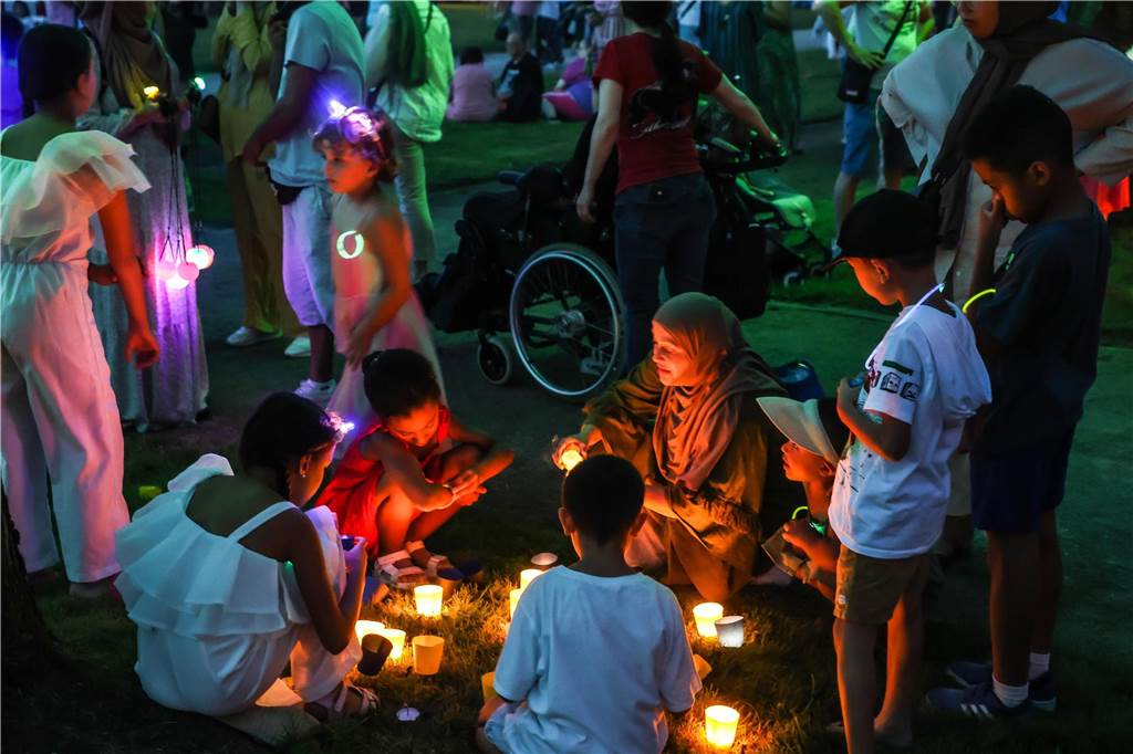 Vor allem Familien kamen zum Lichterfest in der Nordstadt.