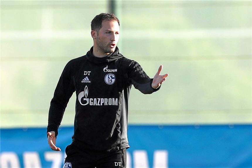 Schalke-Coach Tedesco warnt vor giftigen Hannoveranern Vor dem ersten Heimspiel des Jahres 2018: Domenico Tedesco und der FC Schalke 04.