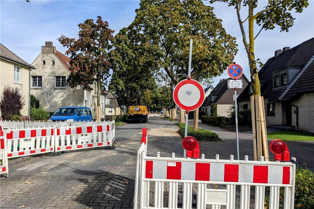 Bauarbeiten an der Glück-Auf-Straße