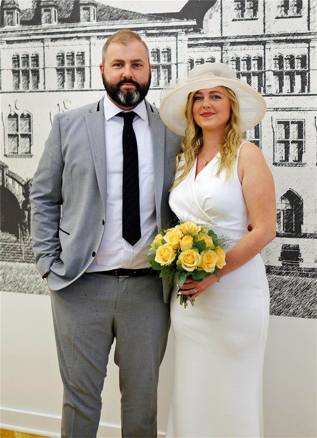 Die Eheleute Julia Magiela und Kevin Magiela-Kleist im Standesamt Recklinghausen