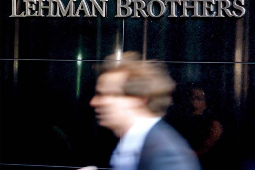 Bankenverband: Haben aus Finanzkrise vor zehn Jahren gelernt Vor zehn Jahren meldete die US-Investmentbank Lehman Brothers Konkurs an. Foto: Peter Foley/EPA