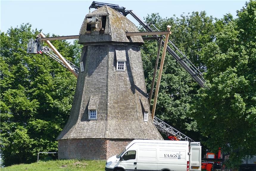 Voraussichtlich in der Woche nach Pfingsten erhält die Quantwicker Mühle neue Flügel.