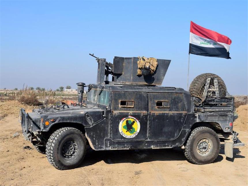 Irakische Truppen dringen in Ramadis Regierungsviertel ein Vormarsch auf Ramadi, die bisherige Hochburg der IS-Terroristen ím Irak. Foto: str