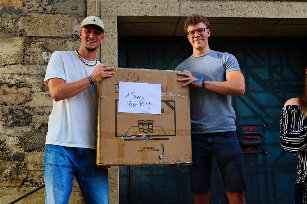 Während der Bierbörse in Dorsten fand auch wieder das „Beerpong“-Turnier statt.