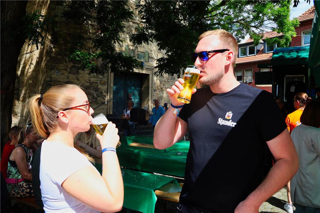 Während der Bierbörse in Dorsten fand auch wieder das „Beerpong“-Turnier statt.