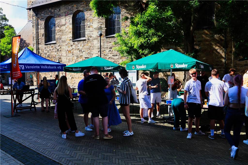 Während der Bierbörse in Dorsten fand auch wieder das „Beerpong“-Turnier statt.