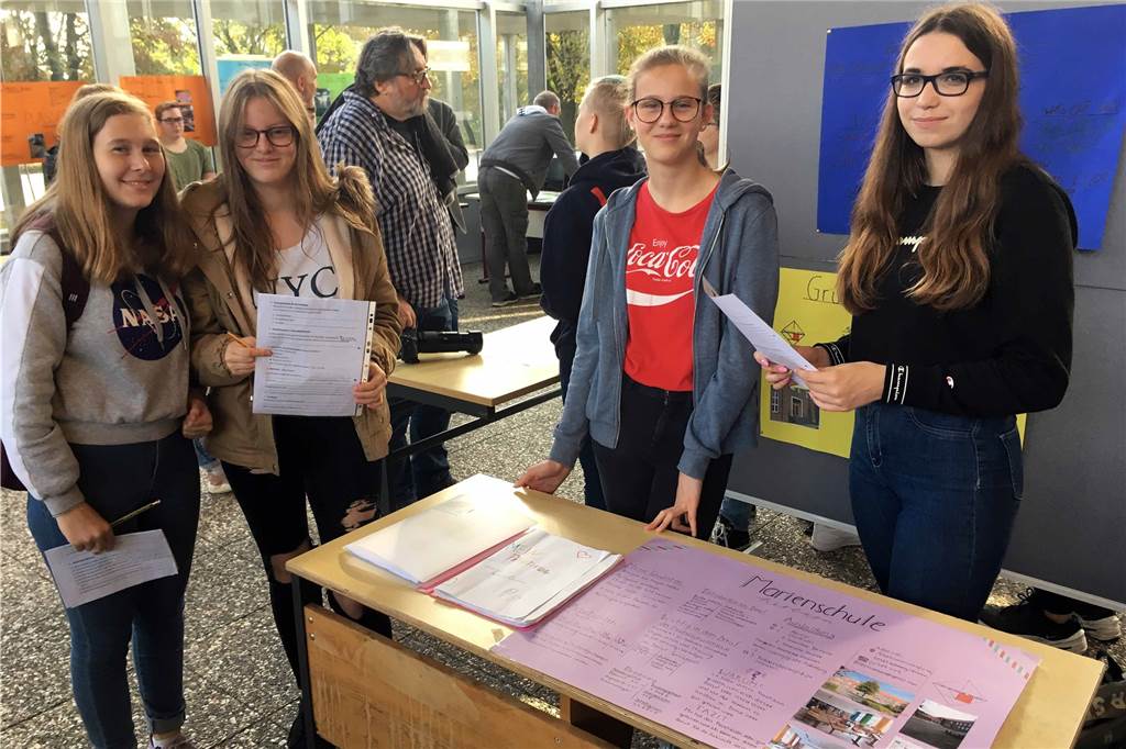 Frisch zurück aus dem Praktikum: Neuntklässler der Profilschule berichten von ihren Erfahrungen Während der Praktikumsmesse lernten die Achtklässler auch den Standort in Herbern kennen.