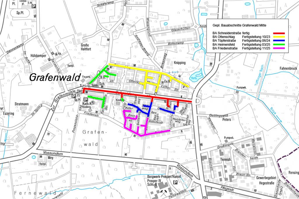 Entscheidung gefallen: Grafenwälder müssen zahlen Während der Trennkanal an der Schneiderstraße bereits fertiggestellt ist, sollen noch der Ottenschlag, die Töpferstraße, Heimersfeld und die Friedensstraße folgen. Auch hier werden Hausanschlüsse fällig.