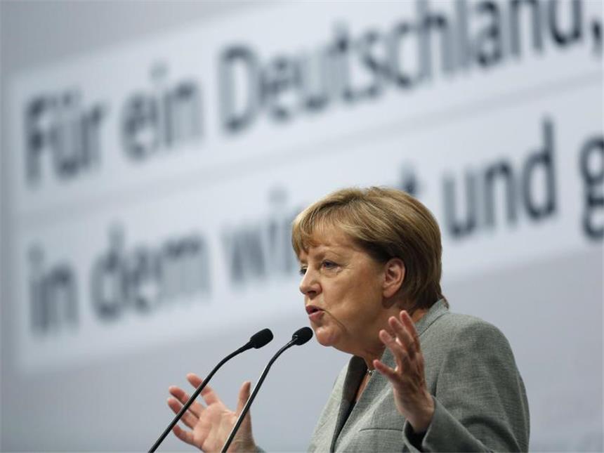 Wahlkampfauftakt mit Wohlfühlthemen: Angela Merkel in Dortmund. Foto: Ina Fassbender