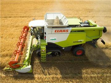 Weltweit vielfach unterwegs: Ein Mähdrescher von Claas. Foto: Arnulf Stoffel/Archiv
