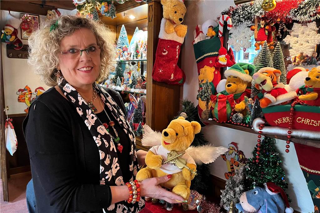 Wenn sich Annemarie Berding-Möritz für eine Sache in der Winnie Pooh Stube entscheiden müsste, würde sie den geflügelten Geigenspiel-Pooh wählen.