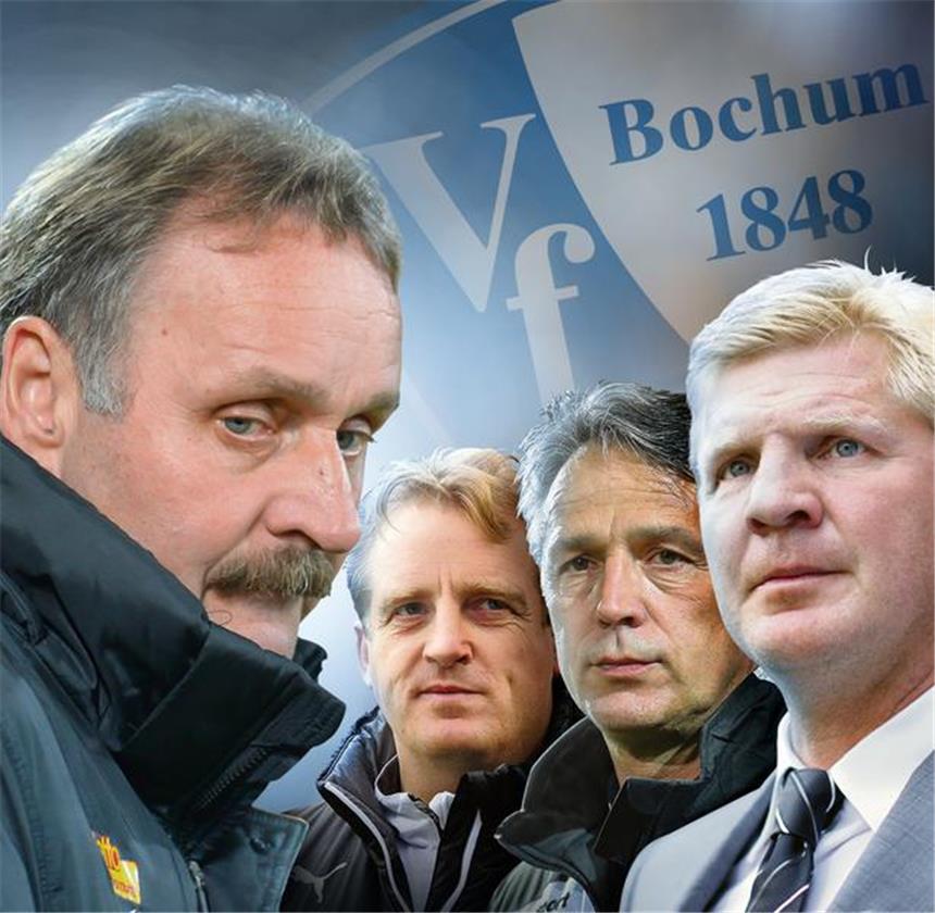 Wer wird Nachfolger von Peter Neururer? Wer beerbt Peter Neururer (l.) beim VfL? Drei mögliche Kandidaten sind (v.l.): Mike Büskens, Uwe Neuhaus und Stefan Effenberg.