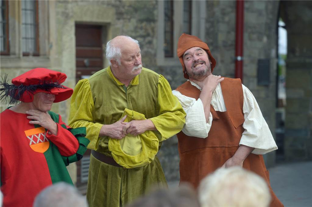 Schauspieler bei der szenischen Stadtführung