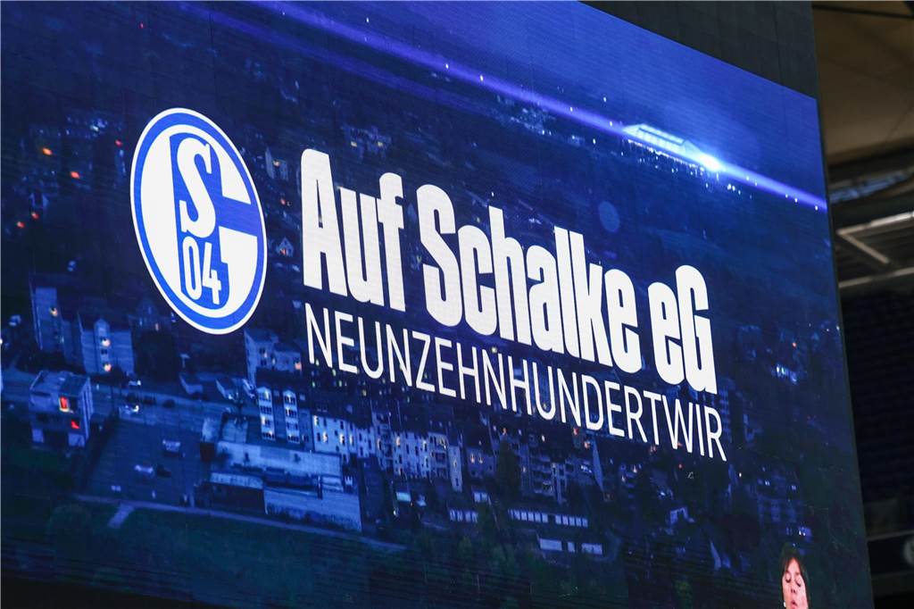 Schalke-Genossenschaft: So ist der Stand der Dinge 14.11.2024, Fussball, Saison 2024/2025, Mitgliederversammlung 2024 - FC Schalke 04, Logo der Genossenschaft Auf Schalke eG.
