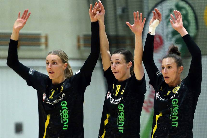 BVB: Nächste Spielerin verlässt den Klub, Verantwortliche sehen sich gut gerüstet Werden den BVB alle drei zum Saisonende verlassen: Kelly Dulfer, Inger Smits und Clara Monti Danielsson (v.l.).
