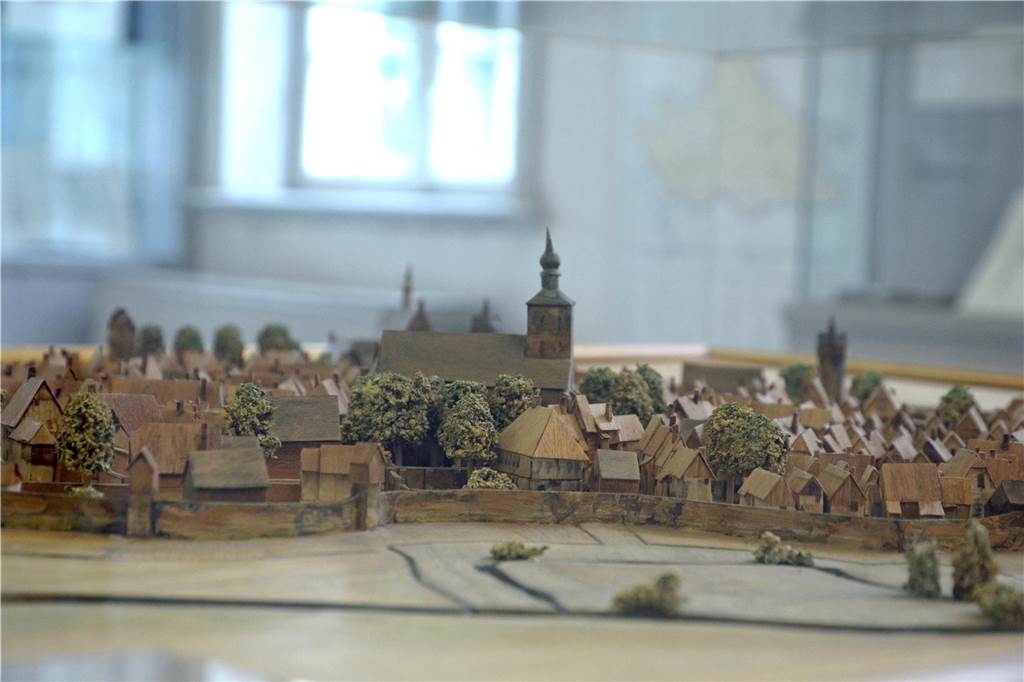 Ein Modell der mittelalterlichen Stadt Werne.