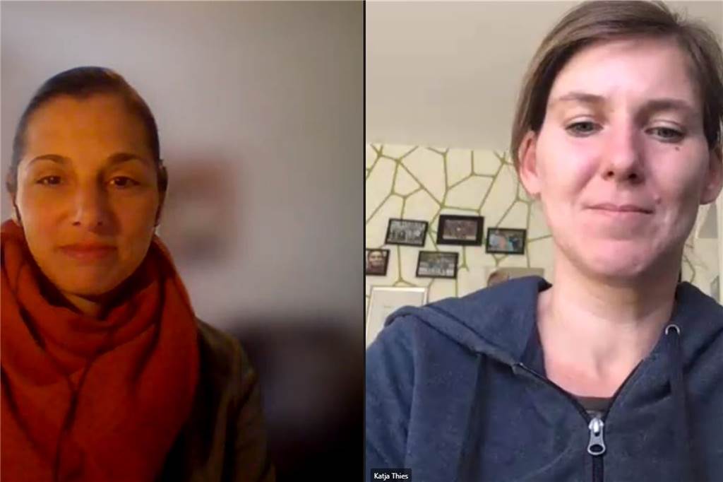 Wiebke Lueg und Katja Thies sind Lehrerinnen der Gesamtschule Scharnhorst und sie haben als Workshopleiterinnen an der ersten digitalen Fortbildung der Schule teilgenommen.