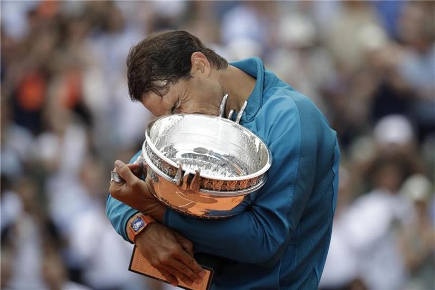 Nadal: Kein Gedanke an Karrierende Will seine Erfolgsbilanz noch weiter ausbauen: French-Open-Sieger Rafael Nadal. Foto: Alessandra Tarantino/AP