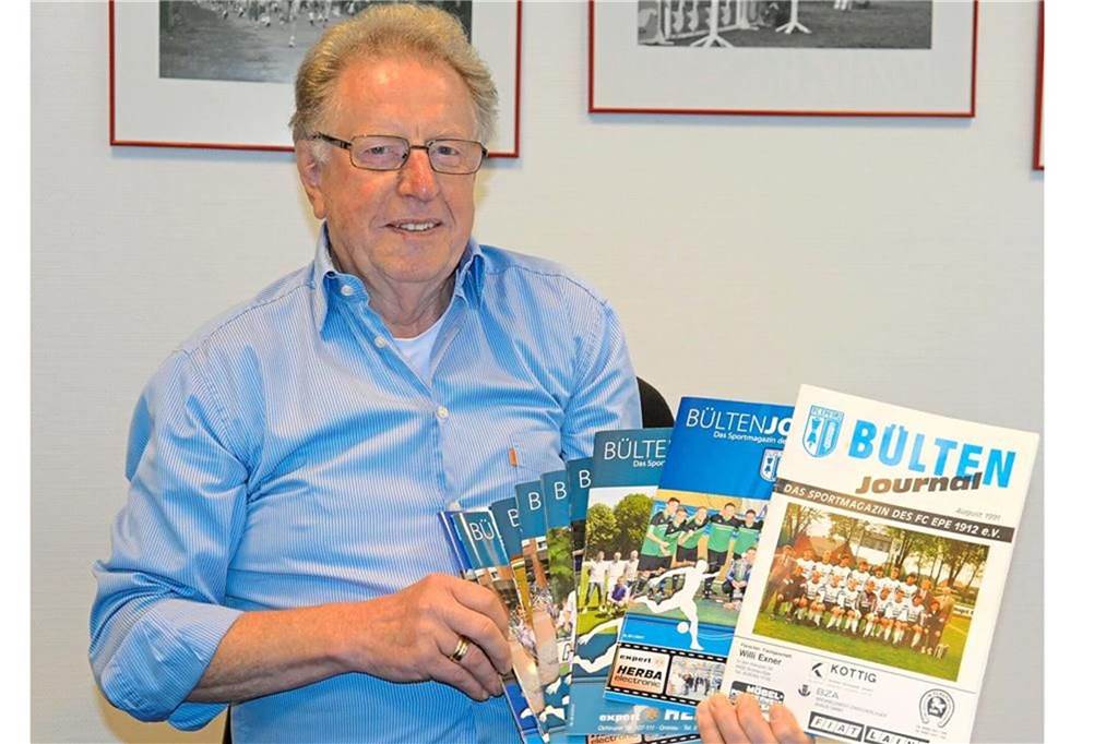 Willi Bösing macht Geschichten des FC Epe lebendig Willi Bösing im Sommer 2017