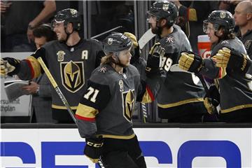 William Karlsson rrzielte in der Nachspielzeit den Siegtreffer für die Vegas Golden Knights. Foto: John Locher/AP