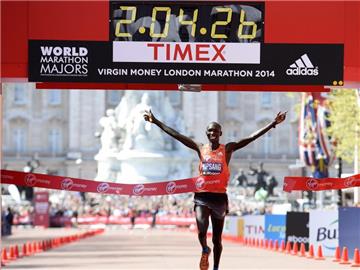 Wilson Kipsang siegte auch beim London-Marathon. Foto: Facundo Arrizabalaga