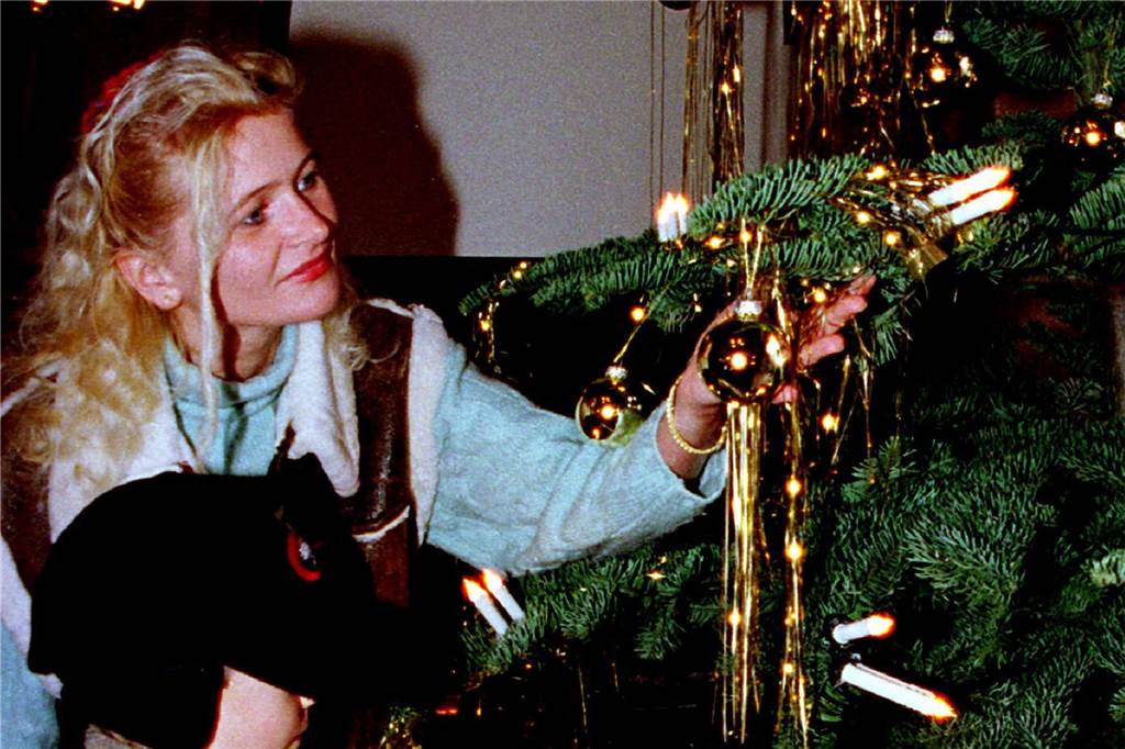 Altes Foto einer Weihnachtsfeier