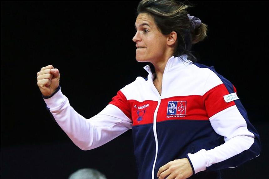 Mauresmo wird Kapitän des französischen Davis-Cup-Teams Wird als erste Frau Kaptitän des französischen Davis-Cup-Teams. Foto: Eddy Lemaistre