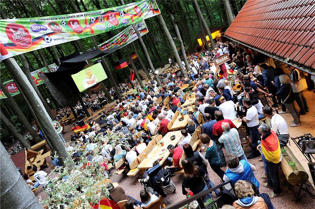 WM 2014: Public Viewing bei Jupp unner de Böcken zum Spiel Deutschland gegen Ghana (2:2) am 21. Juni 2014.
