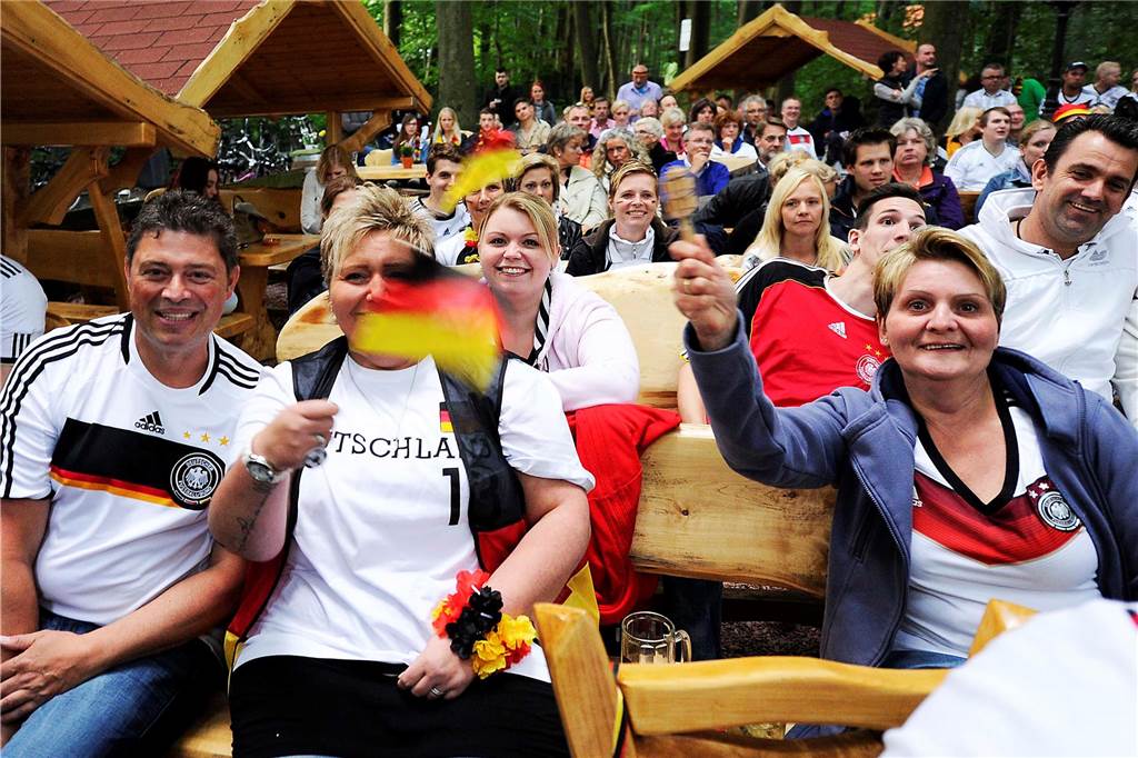 WM 2014: Public Viewing bei Jupp unner de Böcken zum Spiel Deutschland gegen Ghana (2:2) am 21. Juni 2014.