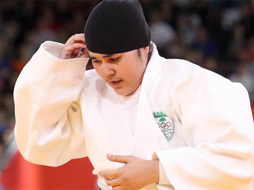 Saudi-Arabische Judoka: Olympia-Aus nach 80 Sekunden Wodjan Ali Seraj Abdulrahim Shaherkani wurde von den Judo-Fans mit großem Beifall begrüßt. Foto: Orestis Panagiotou