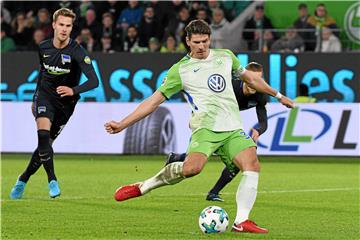 Wolfsburgs Mario Gomez erzielte gegen Berlin ein Tor - scheiterte aber auch einmal vom Elfmeterpunkt.