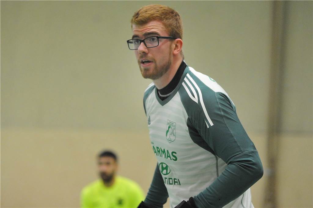 Ein Pokal- und Stadtmeisterschafts-Held von Wacker Obercastrop hat neue Bestimmung gefunden Wurde Anfang des Jahres 2020 mit dem SV Wacker Obercastrop Hallenstadtmeister: Keeper Chris Ebeling.