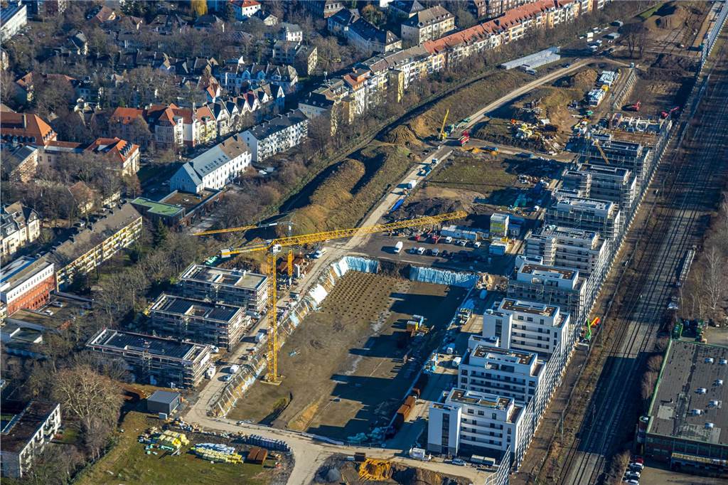 Zahlreiche Mehrfamilienhäuser entstehen derzeit auf dem früheren Südbahnhof-Gelände - viele davon mit öffentlicher Förderung.