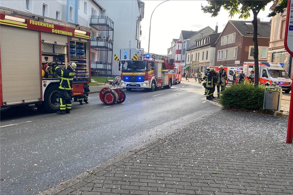 Unfallstelle in Dortmund-Kirchlinde.