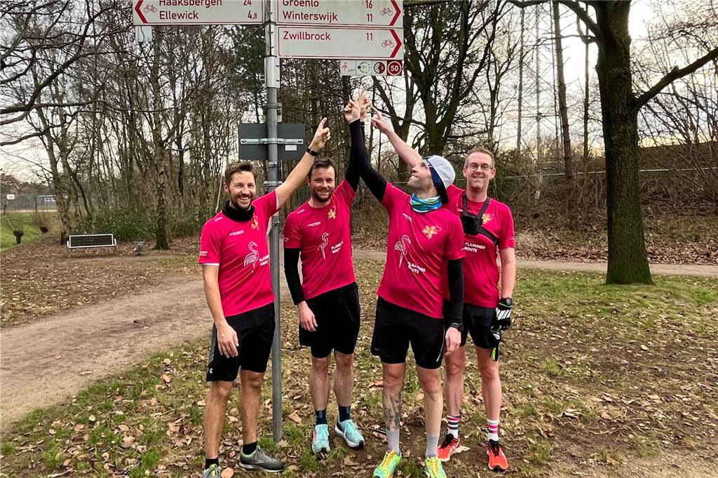 Über Stock und über Stein: Das ist die siebte Etappe der Benefiz-Flamingotour Ziel der Flamingoroute ist das Landgasthaus „Zur Waldesecke“ der Familie Ritter in Büren.