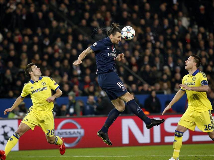 Chelsea nach 1:1 in Paris mit guter Ausgangslage Zlatan Ibrahimovic konnte keine Durchschlagskraft entwickeln. Foto: Yoan Valat