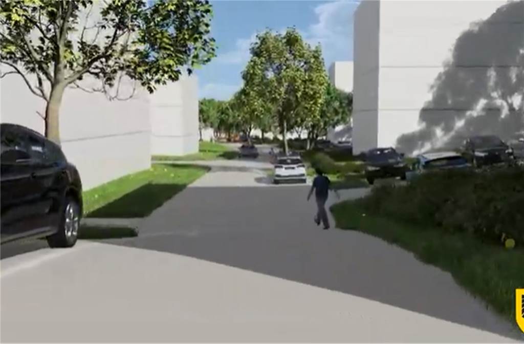 Neben der geplanten Mehrfamilienhäuser ist in der Mitte des Quartiers ein großer Besucher-Parkplatz geplant.