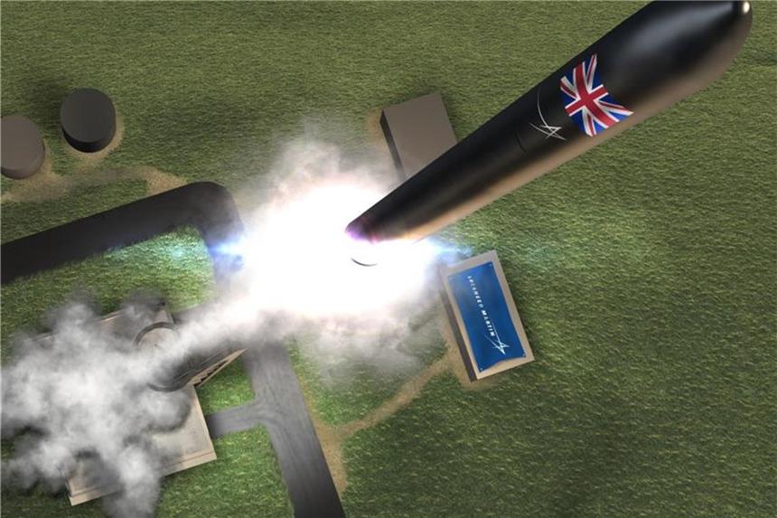 Erster Weltraumbahnhof auf europäischem Boden geplant Zukunftvision: Die Animation zeigt eine Rakete, die aus dem Weltraumbahnhof an der Halbinsel A'Mhoine in der schottischen Grafschaft Sutherland startet. Foto. PRNewsfoto/Lockheed Martin Foto: PRNewsfoto