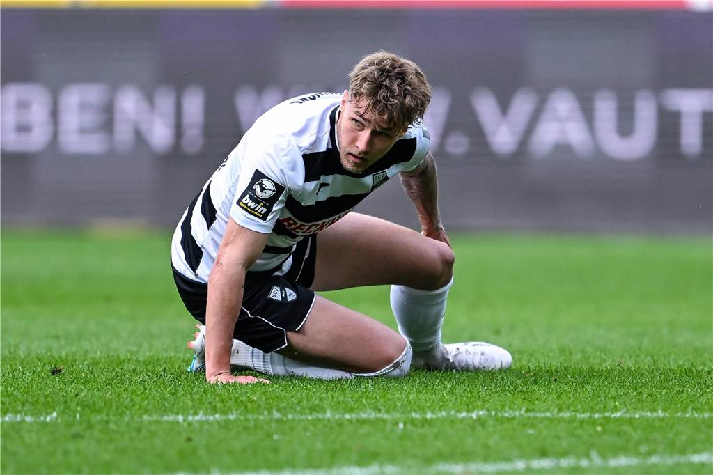 Joel Grodowski zurück zum SC Preußen Münster: „Es fühlt sich an, als wäre ich wieder zu Hause“ Joel Grodowski im Trikot des SC Verl.