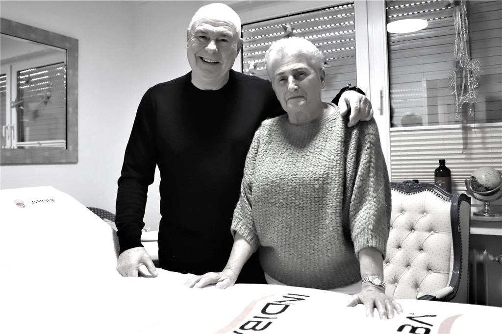 Hansi Scherer „knetete“ die Eurofighter: Marler Physiotherapeut starb im Alter von 77 Jahren Zum 75. Geburtstag porträtierten wir Hansi Scherer, im Bild mit seiner Ehefrau Christel, mit der er weit über 50 Jahre verheiratet war.