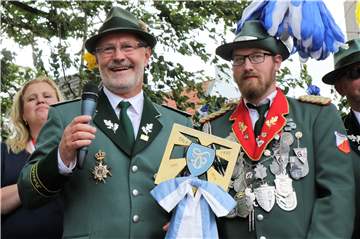 Zum letzten Mal übernahm Axel Schmäing bei einem Schützenfest die Schlüsselgewalt über die Stadt. Er tritt als Präsident der Halterner Gilde ab.