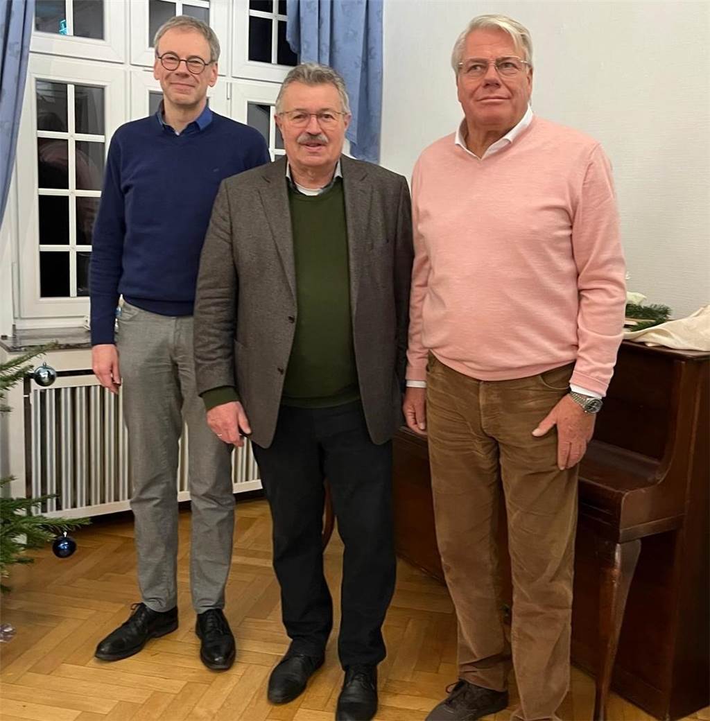 Zum neuen Vorstand des Fördervereins gehören (v.l.n.r.) Schriftführer Bernd Holtwick, 1. Vorsitzender Alfons Rinschede, 2. Vorsitzender Thomas Lehmann sowie Thorsten Hoppe als Kassierer (nicht auf dem Bild).