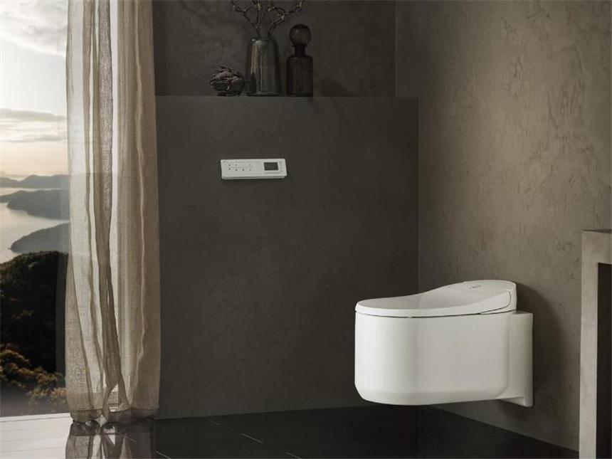 Schlaue Technik im Haus für Ältere Zum Smart Home gehören viele Gegenstände der Einrichtung - auch ein mit Fernbedienung steuerbares Dusch-WC wie zum Beispiel Sensia Arena von Grohe. Foto: Grohe/dpa-tmn