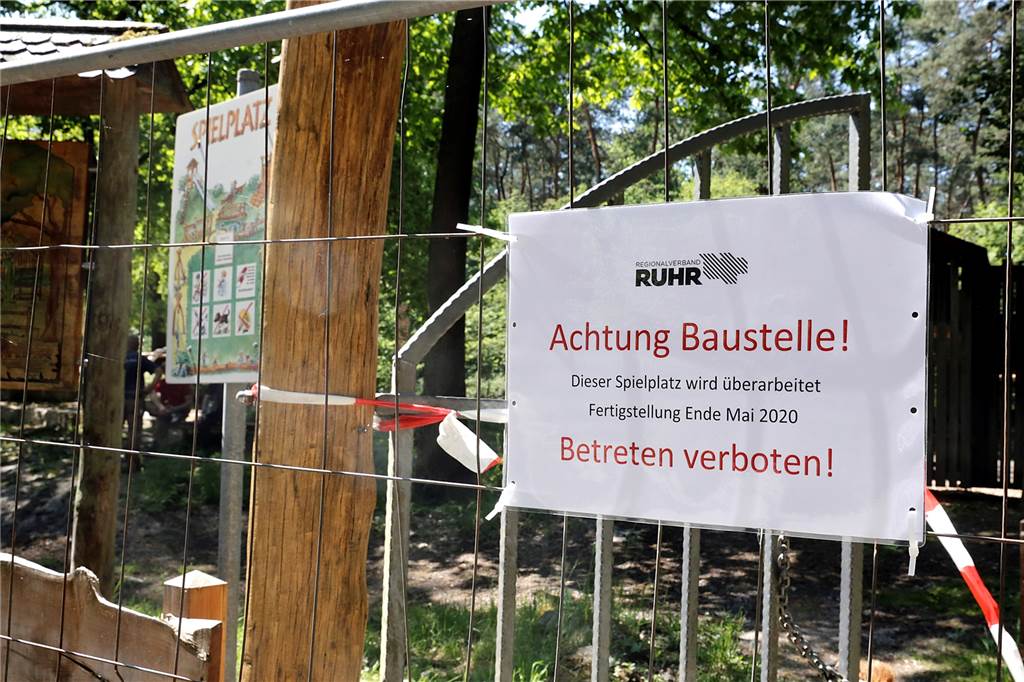 Waldspielplatz am Dachsberg wird erst Ende Mai wieder geöffnet Zunächst wegen Corona, jetzt wegen der Baustelle gesperrt: der Waldspielplatz in Flaesheim.