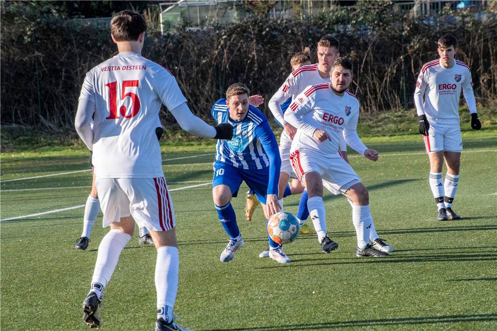 Ein Bild vom 2:2-Remis des ETuS Haltern gegen den SV Vestia Disteln II.