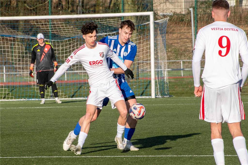 Ein Bild vom 2:2-Remis des ETuS Haltern gegen den SV Vestia Disteln II.